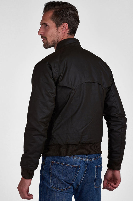 Waxed Cotton Bomber Jacket