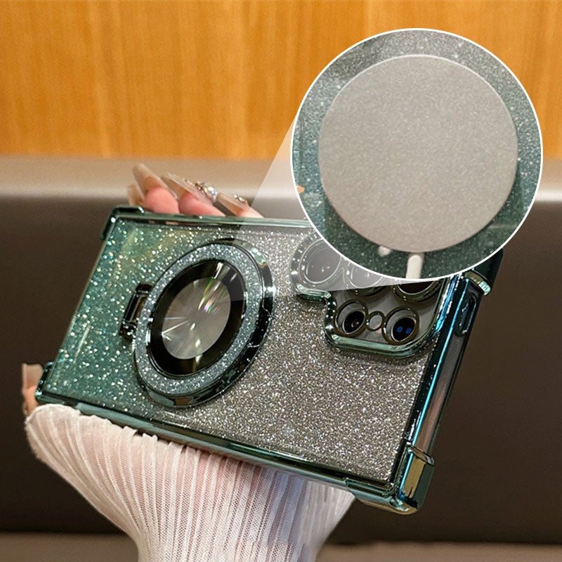 Glitzer-Objektivschutz-Magnethülle mit Ständer