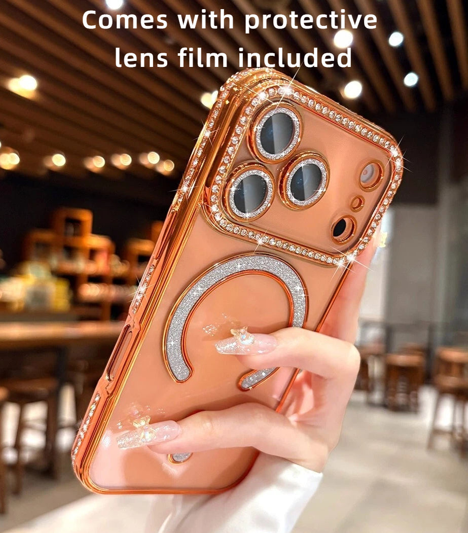 Diamant Magnetic Case für iPhone Serie – Luxus Glitzer, Starkes MagSafe, Voller Schutz