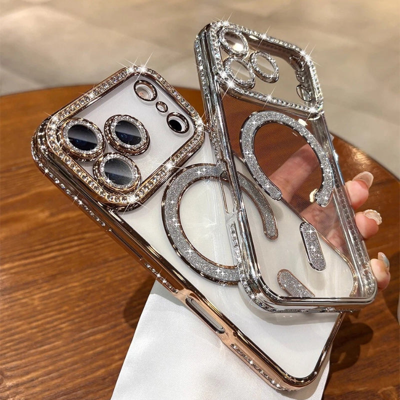 Diamant Magnetic Case für iPhone Serie – Luxus Glitzer, Starkes MagSafe, Voller Schutz