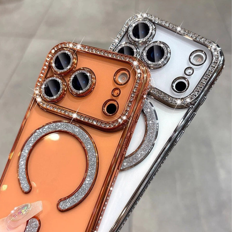 Diamant Magnetic Case für iPhone Serie – Luxus Glitzer, Starkes MagSafe, Voller Schutz