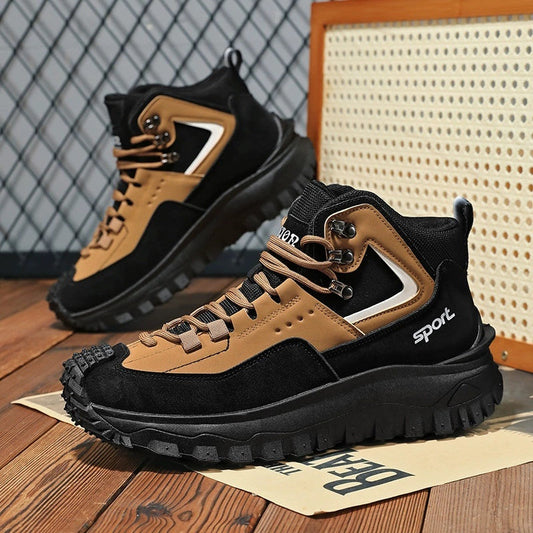Men's Outdoor Hiking Boots - Waterproof, Non-Slip, Puncture-Proof And Smash-Proof; Correct Arch Support And Wide Toe - Suitable For Daily Wear And Outdoor Adventures