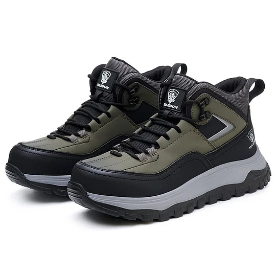 Men's Orthopedic Protective Hiking/Work Boots - Waterproof, Slip-resistant, Impact-resistant, Puncture-resistant - Wide toe box, Arch Support, Ankle Support