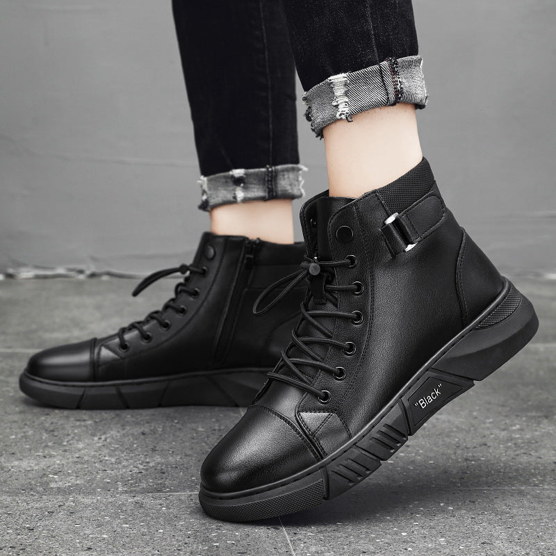 Men's Casual Versatile Genuine Leather Martin Boots