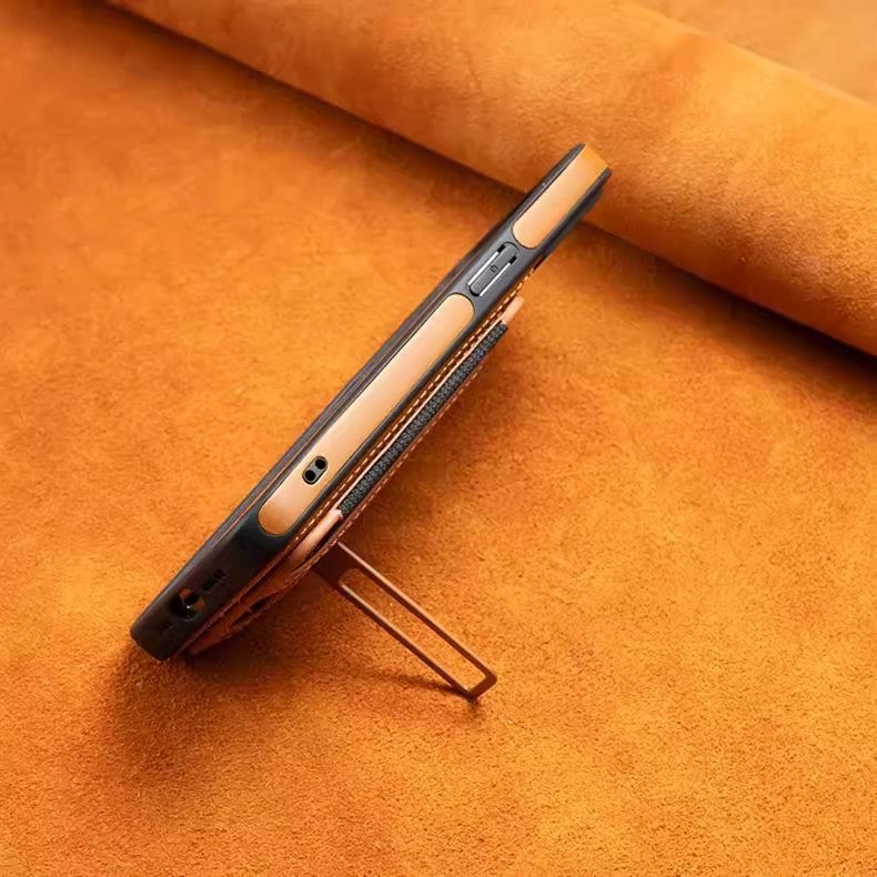 Leder-Magnetkartenhalter-Handyhülle