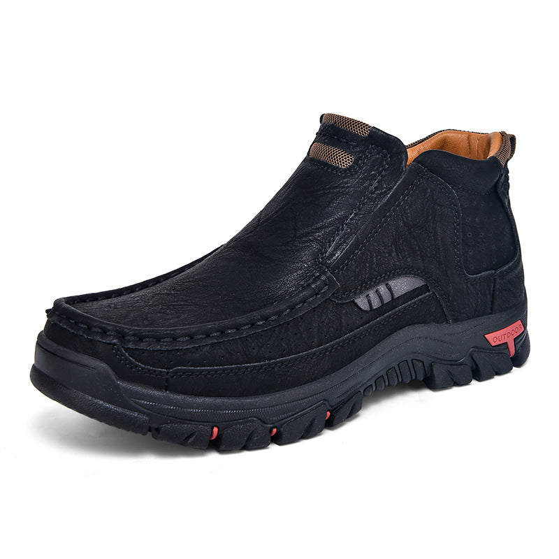 Herren Handgefertigte Leder Wasserdichte Rutschfeste Orthopädische Stiefeletten
