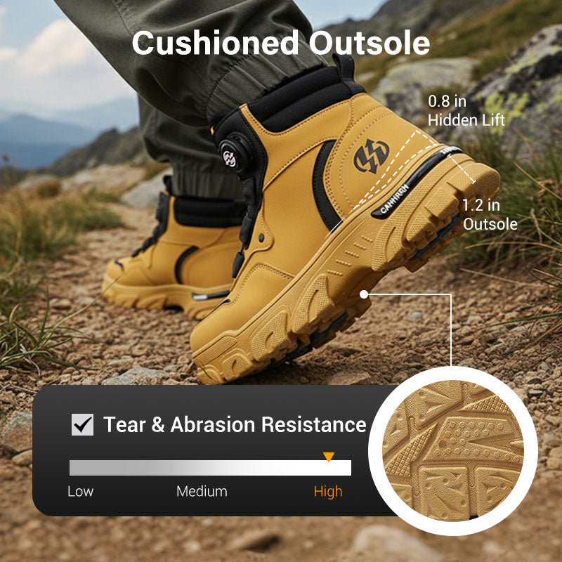 Men's outdoor swivel buckle work shoes(Waterproof, Anti-slip, Comfortable and Breathable)