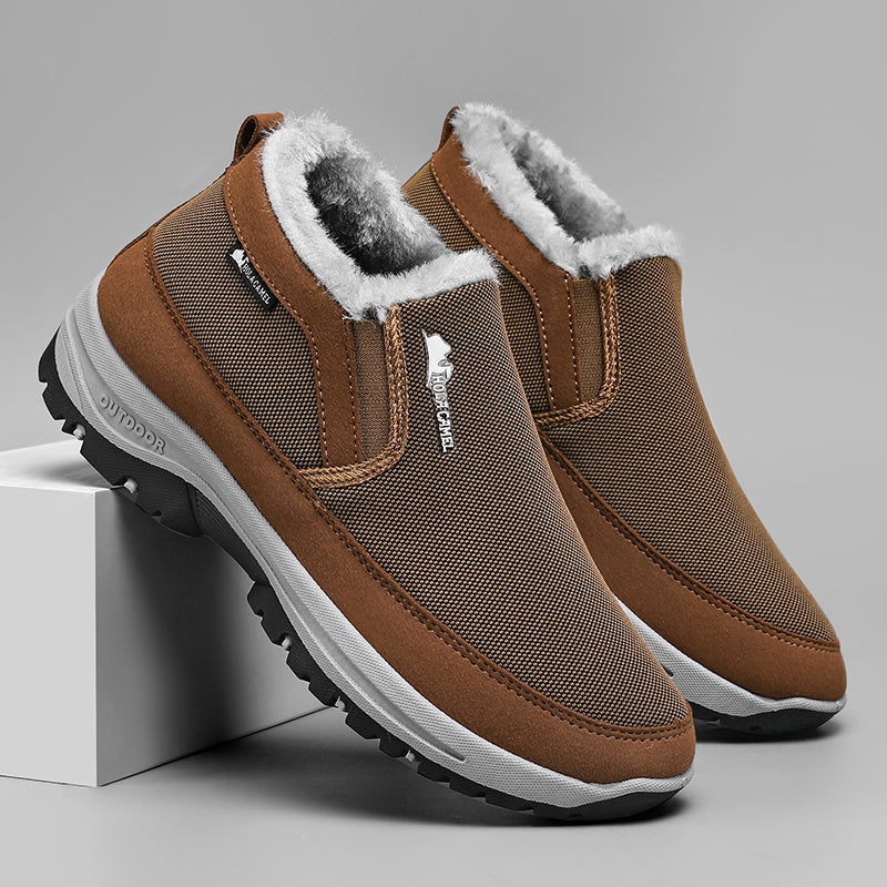 Men's Outdoor Slip-on Warm Boots - Slip-resistant, Puncture-resistant - Arch Support, Wide Toe