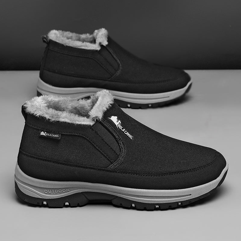 Men's Outdoor Slip-on Warm Boots - Slip-resistant, Puncture-resistant - Arch Support, Wide Toe