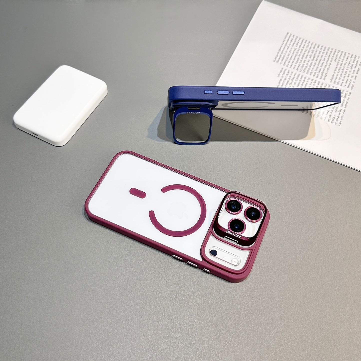 Luxuriöse magnetische MagSafe-stoßfeste Hülle für iPhone 17 Air Pro Max mit Objektivhalterung