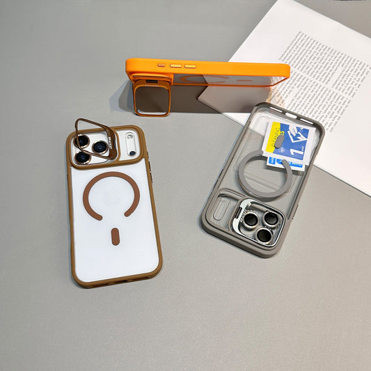 Luxury Magnetic MagSafe Shockproof Case for iPhone 17 Air Pro Max with Lens Bracket