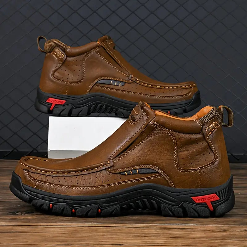 Herren Handgefertigte Leder Wasserdichte Rutschfeste Orthopädische Stiefeletten