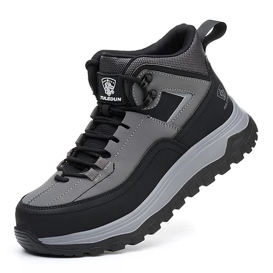 Men's Orthopedic Protective Hiking/Work Boots - Waterproof, Slip-resistant, Impact-resistant, Puncture-resistant - Wide toe box, Arch Support, Ankle Support