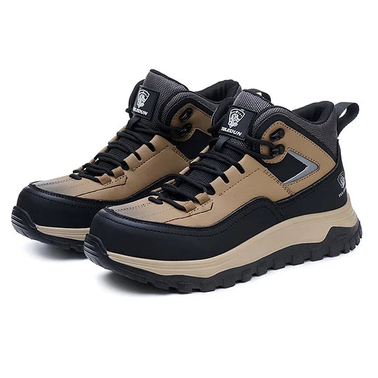 Men's Orthopedic Protective Hiking/Work Boots - Waterproof, Slip-resistant, Impact-resistant, Puncture-resistant - Wide toe box, Arch Support, Ankle Support