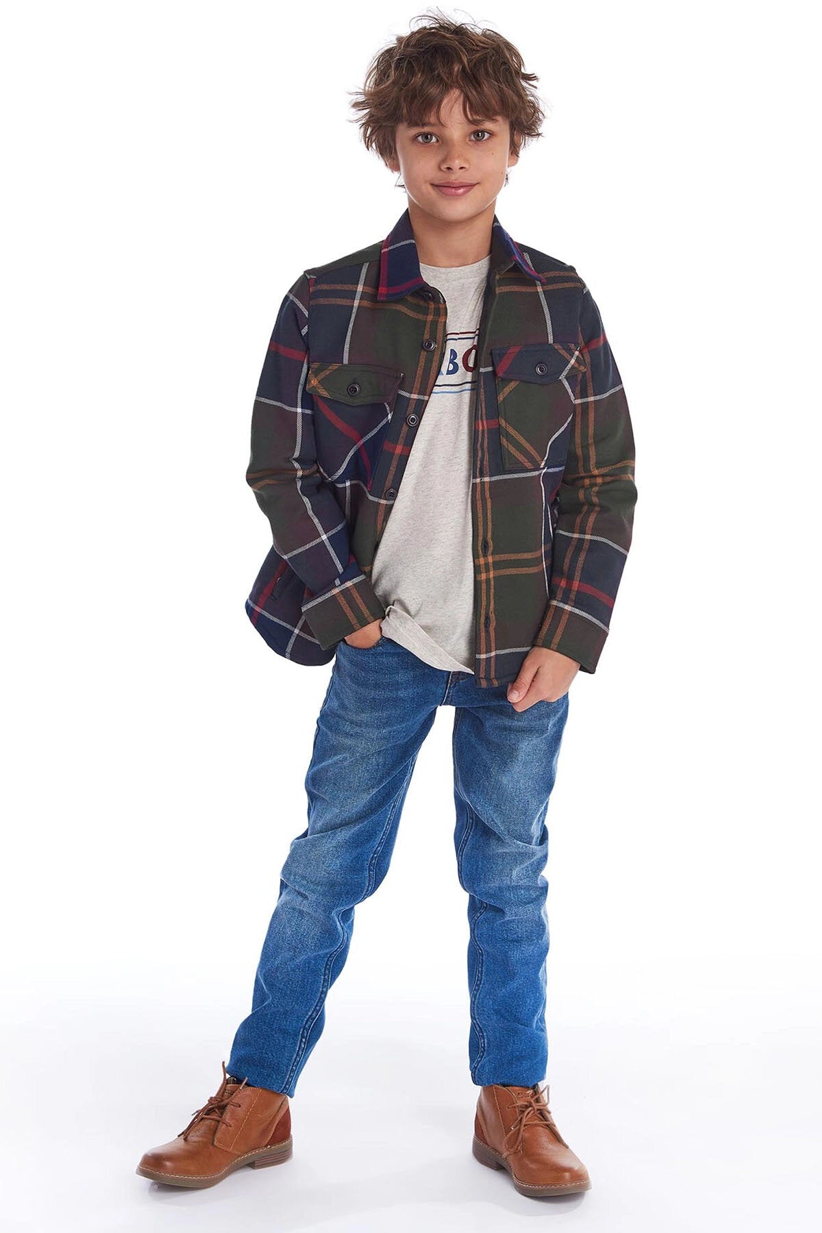Boys Tartan Overshirt