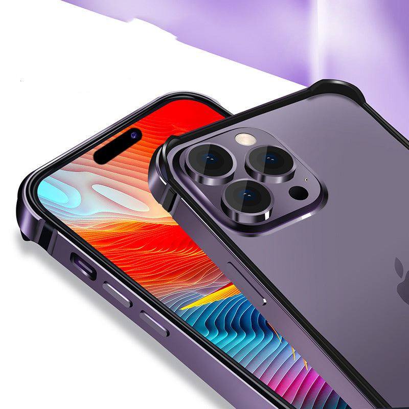 Coole Nude Sense Anti-Fall iPhone Hülle – Silikon mit Metallrahmen