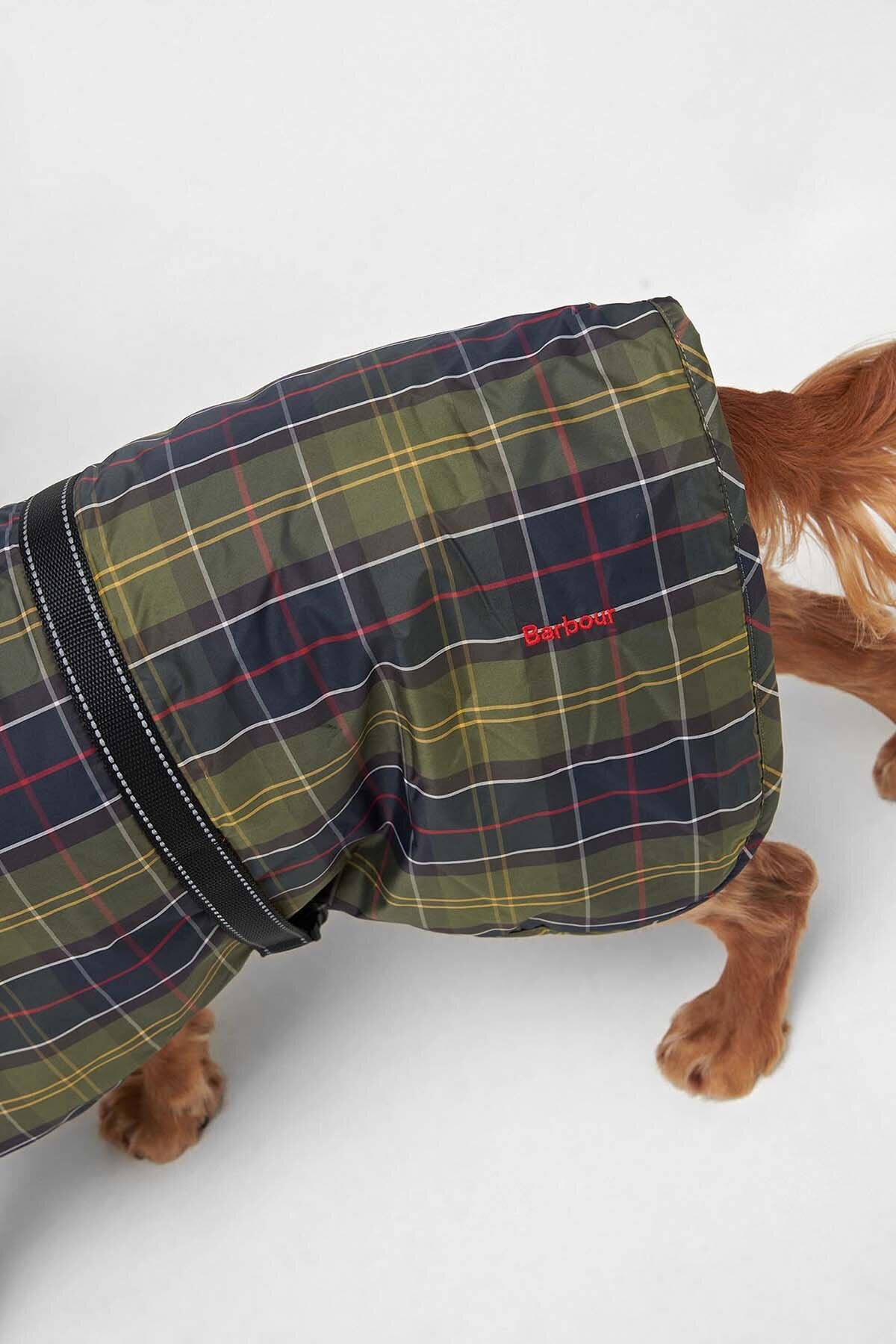 Hunde-Abtrockenmantel im Schottenmuster