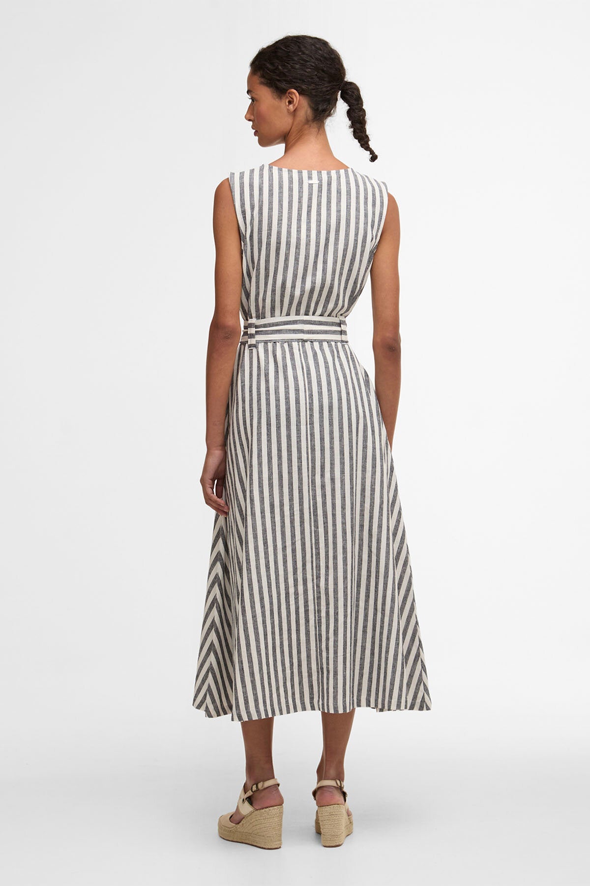 Inez Striped Midi Dress