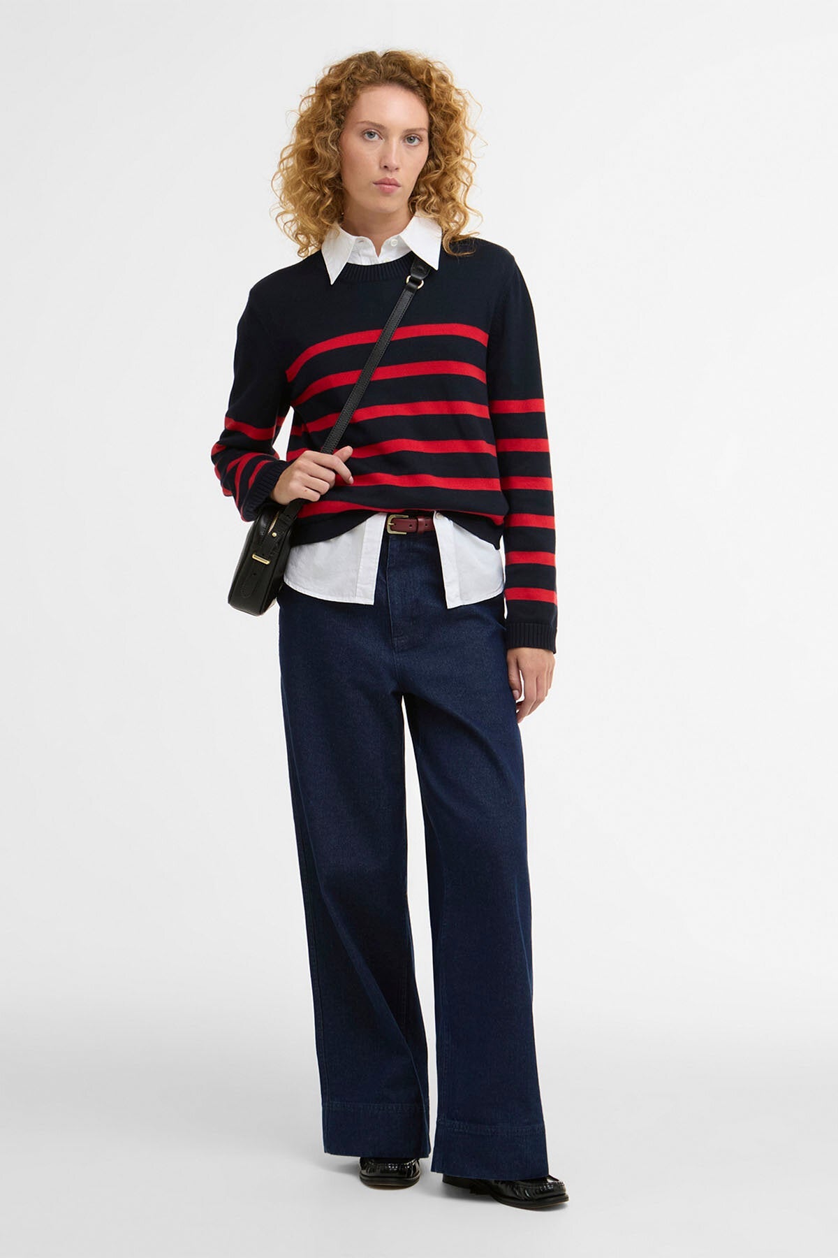 Fern Striped Crew Neck Jumper