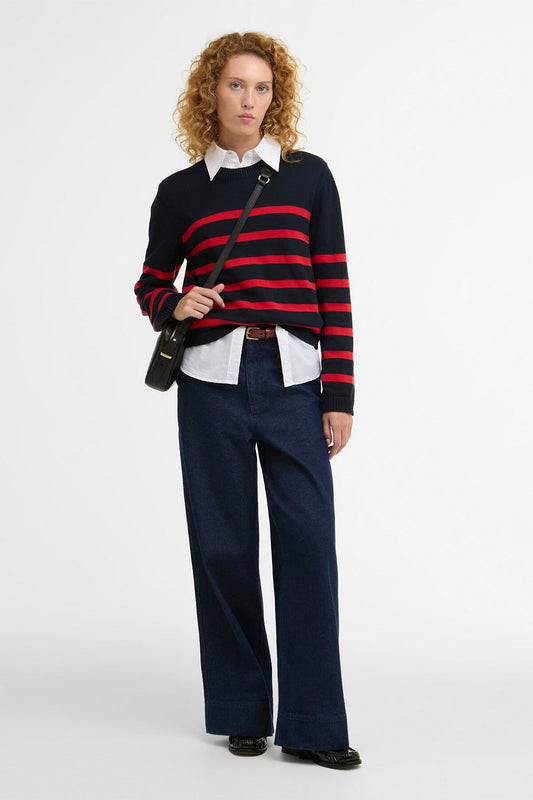 Fern Striped Crew Neck Jumper