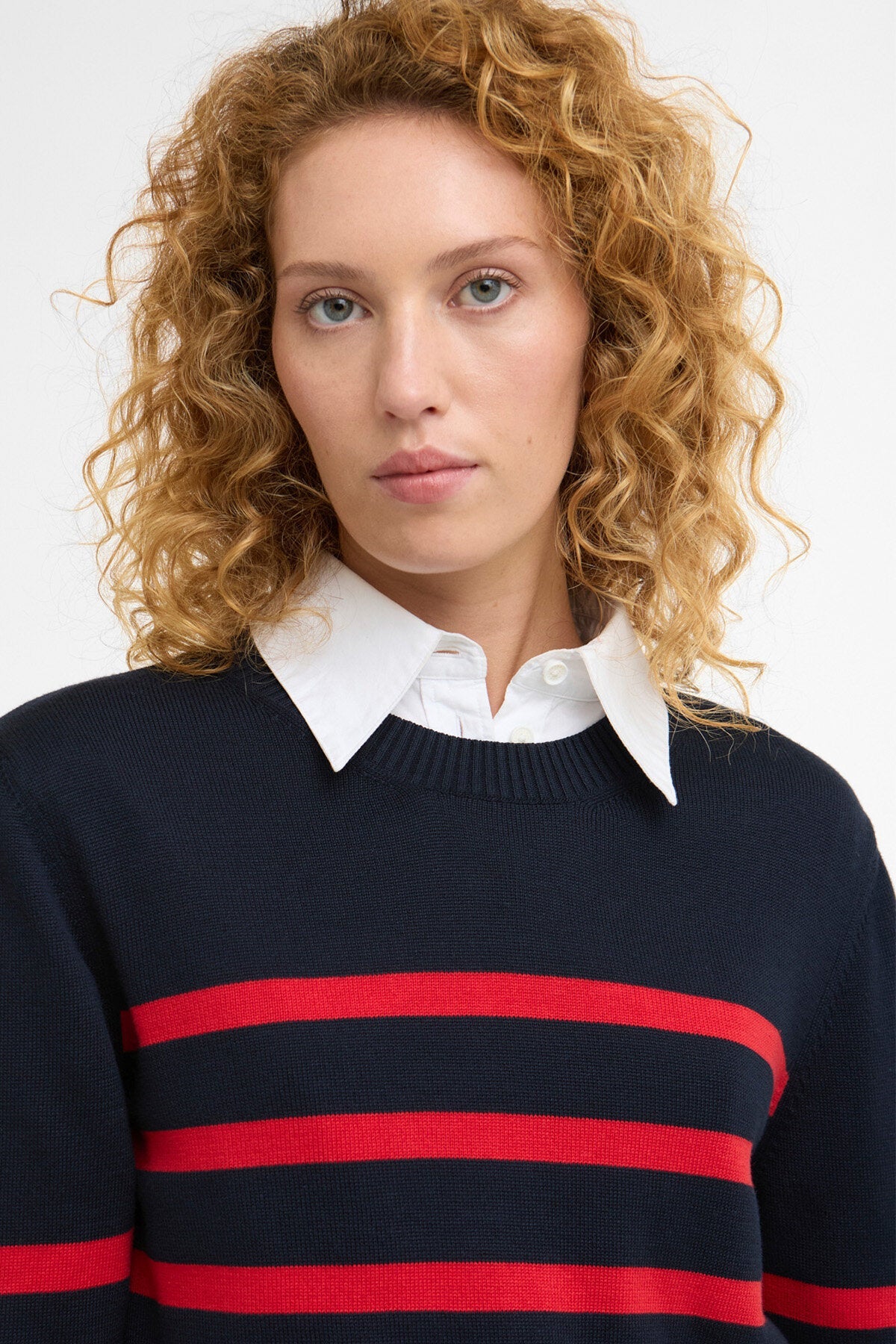 Fern Striped Crew Neck Jumper