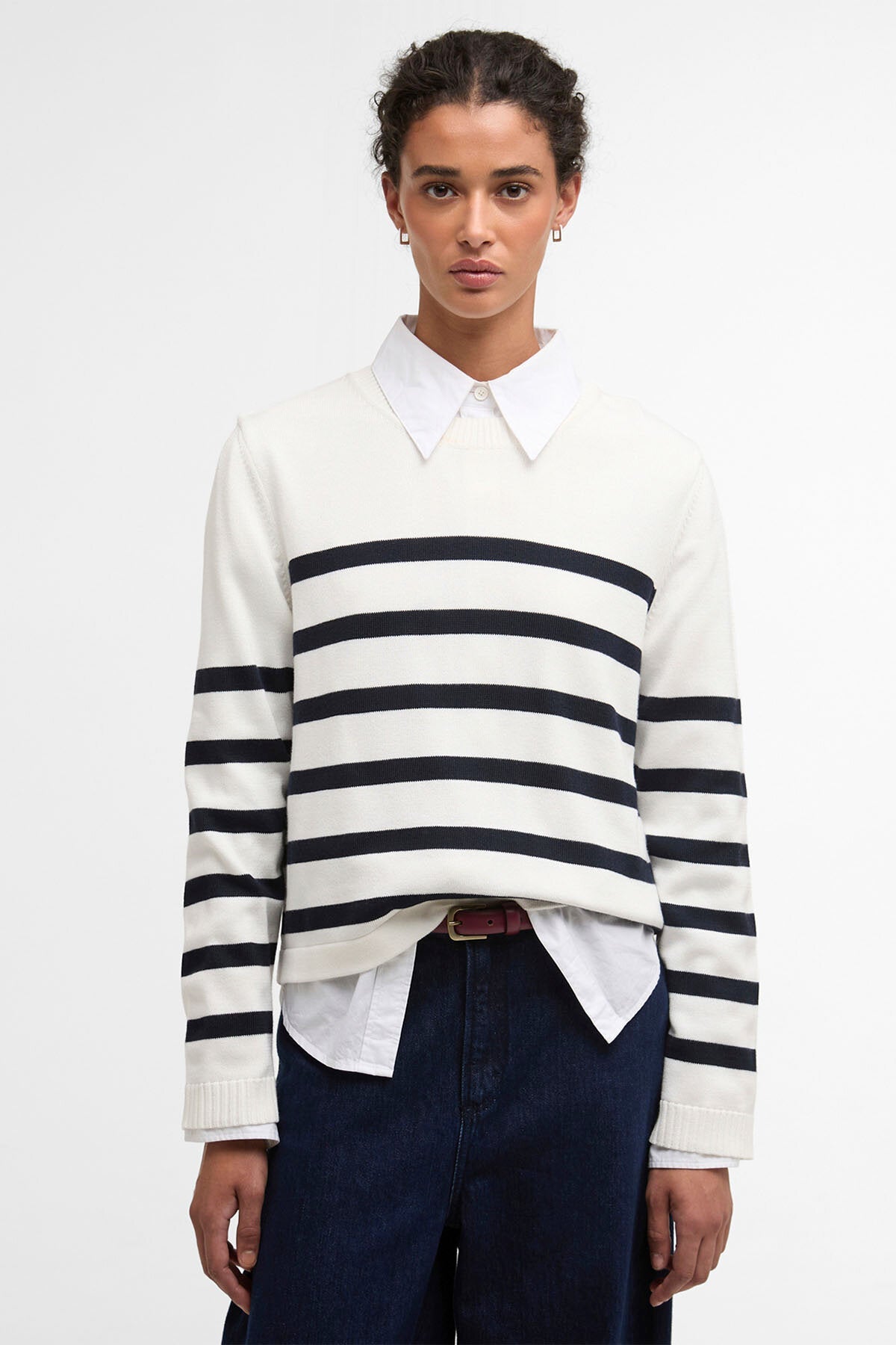 Fern Striped Crew Neck Jumper
