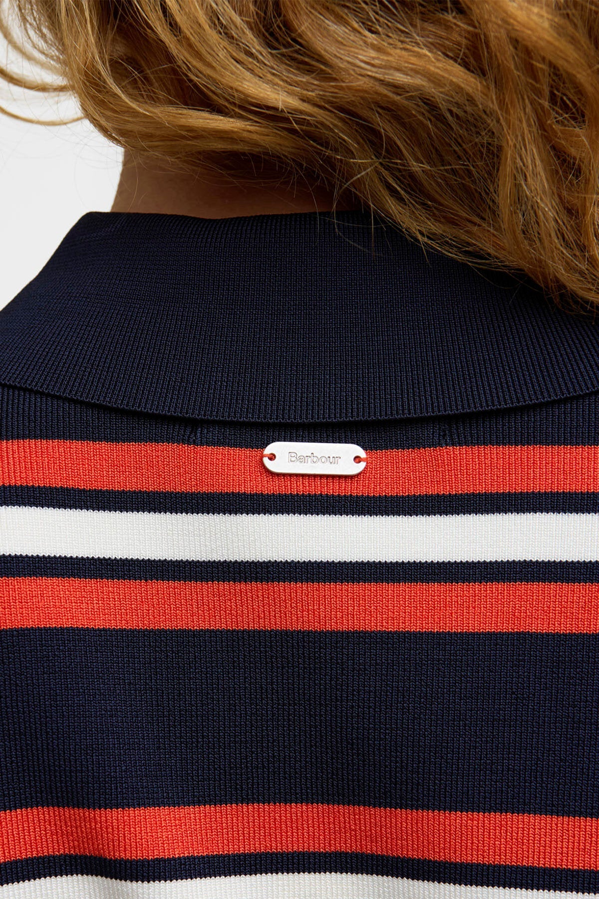 Launton gestreiftes Strick-Poloshirt
