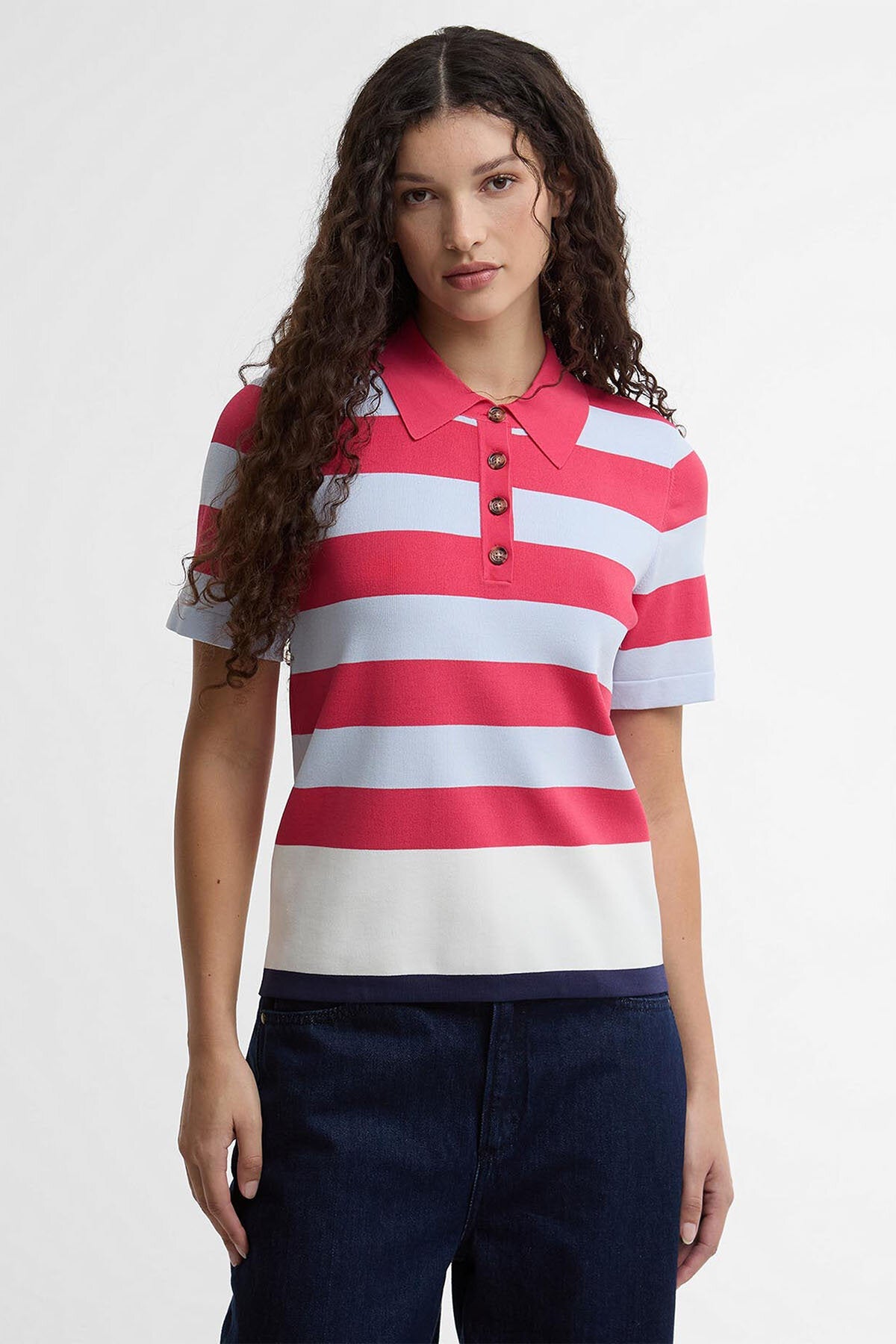 Paul Smith Loves Felton Striped Knitted Polo