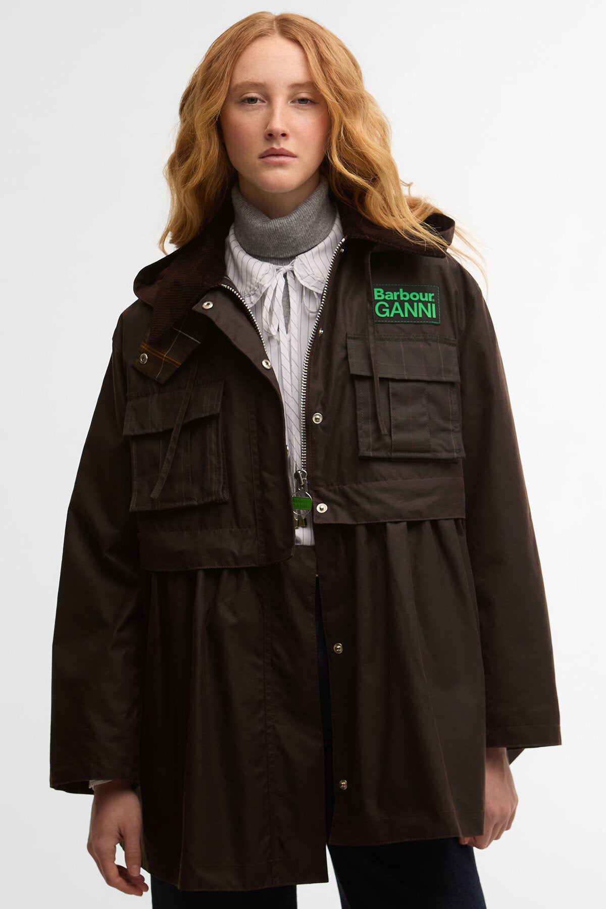 Peplum Waxed Jacket