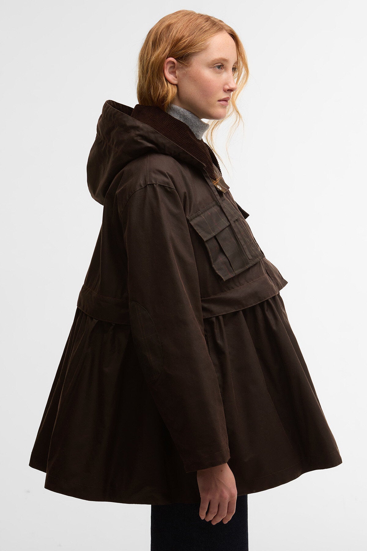 Peplum Waxed Jacket