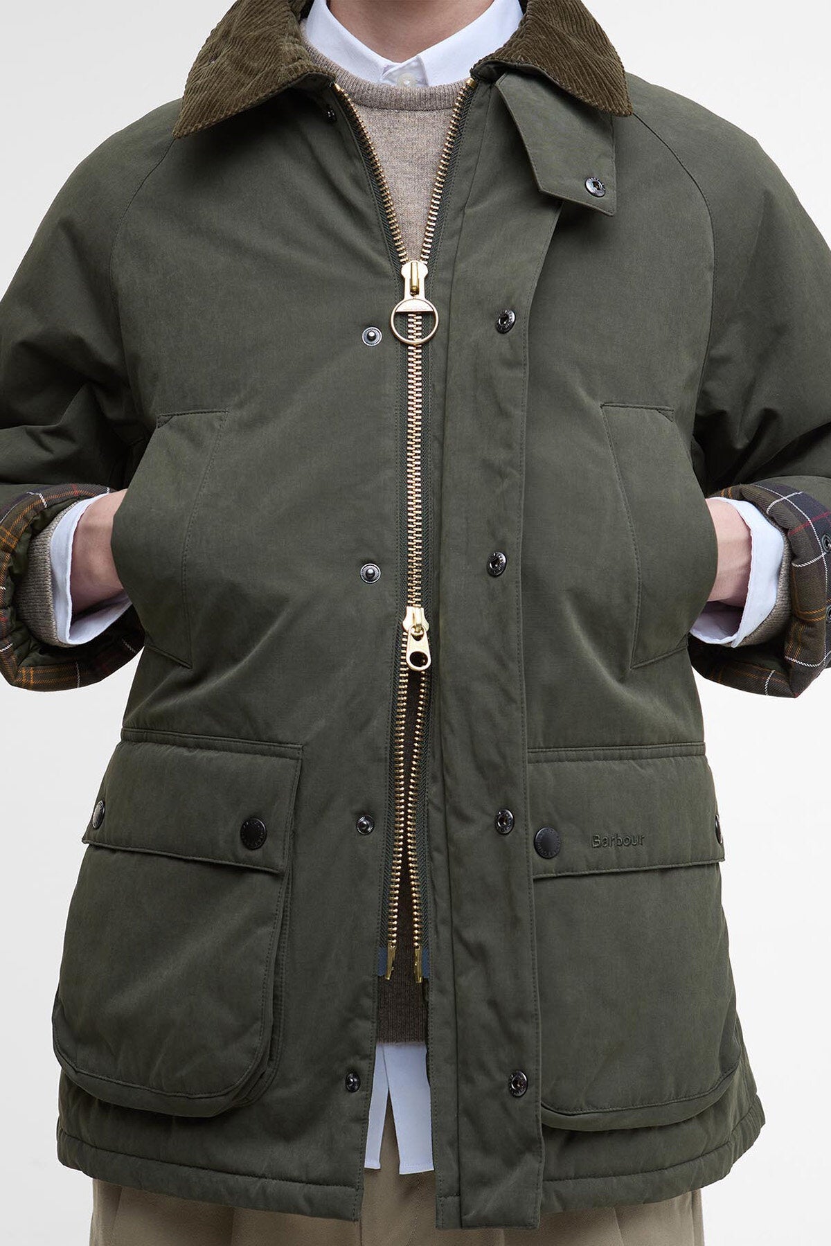 Oversized Bedale Padded Casual Jacket
