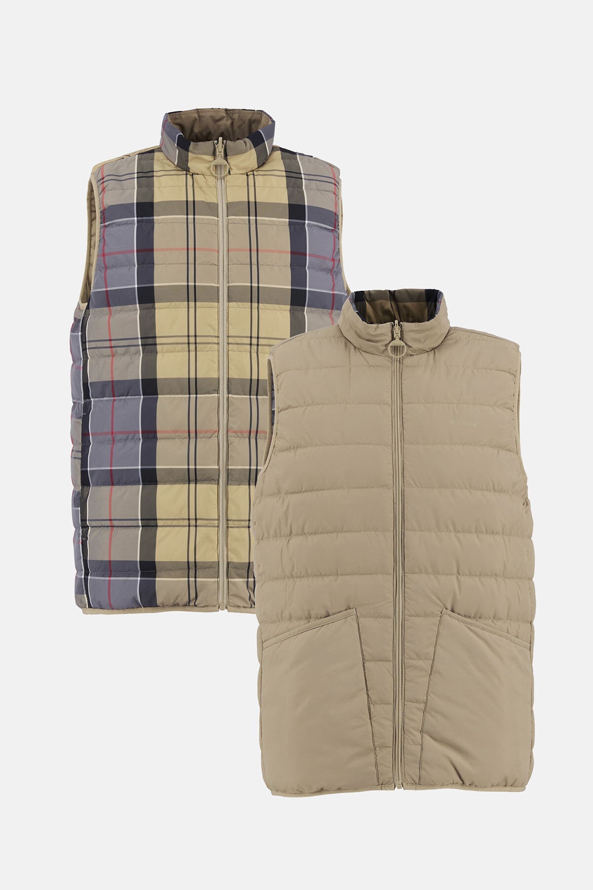 Reversible Tartan Puffer Gilet