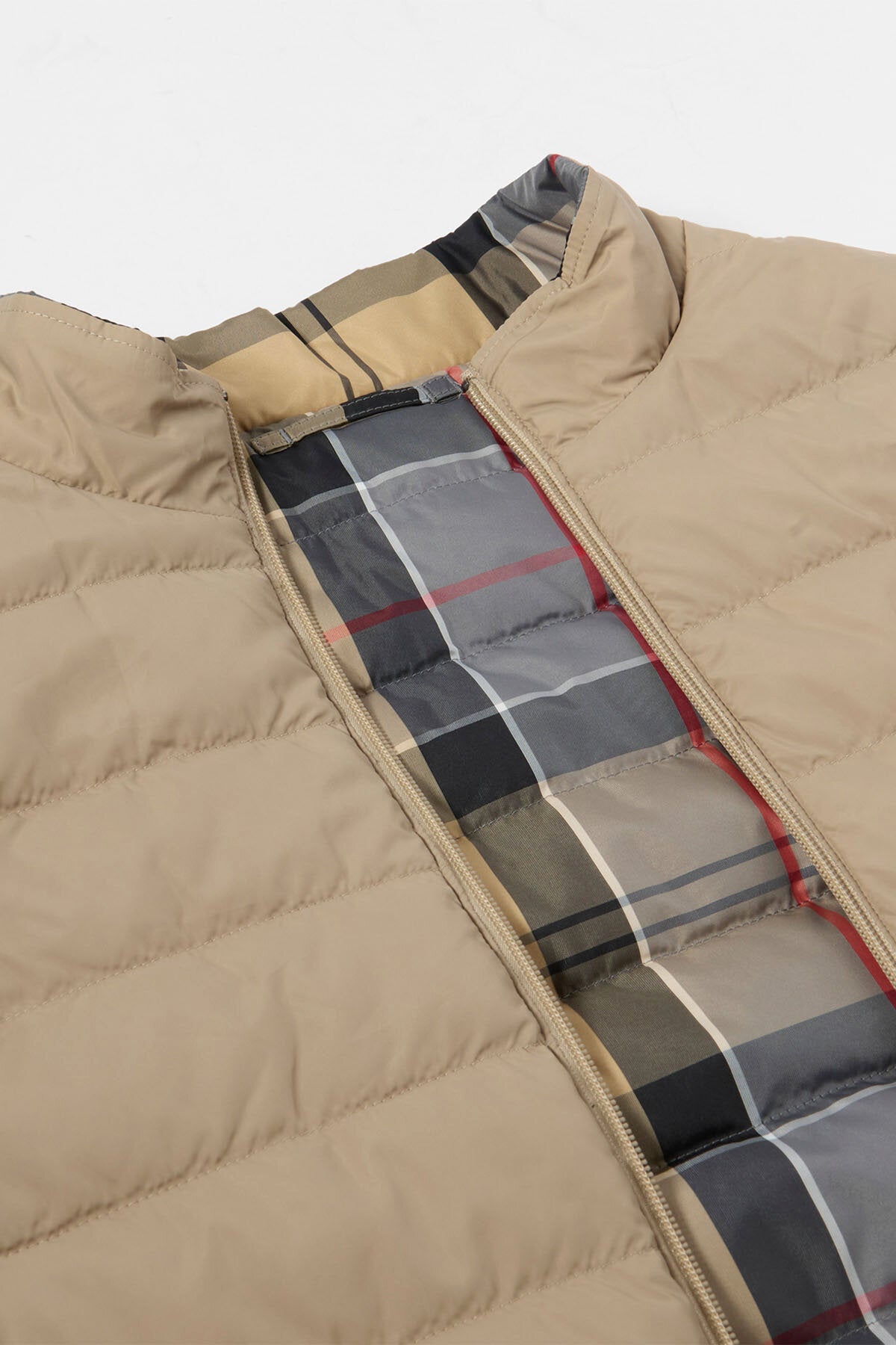 Reversible Tartan Puffer Gilet