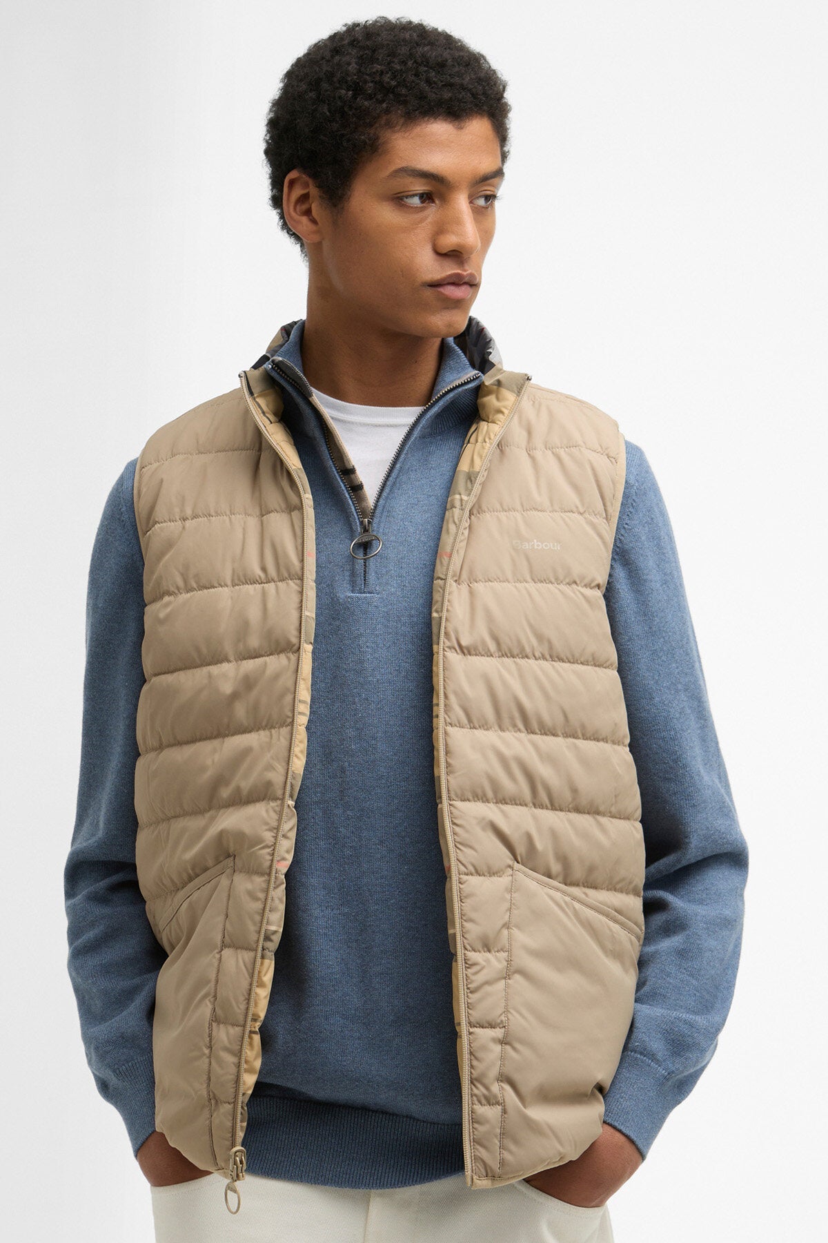 Reversible Tartan Puffer Gilet