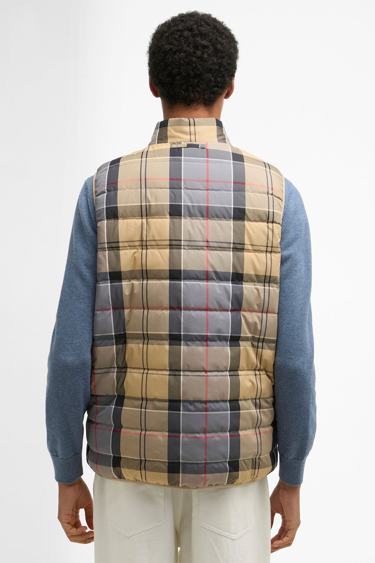 Reversible Tartan Puffer Gilet