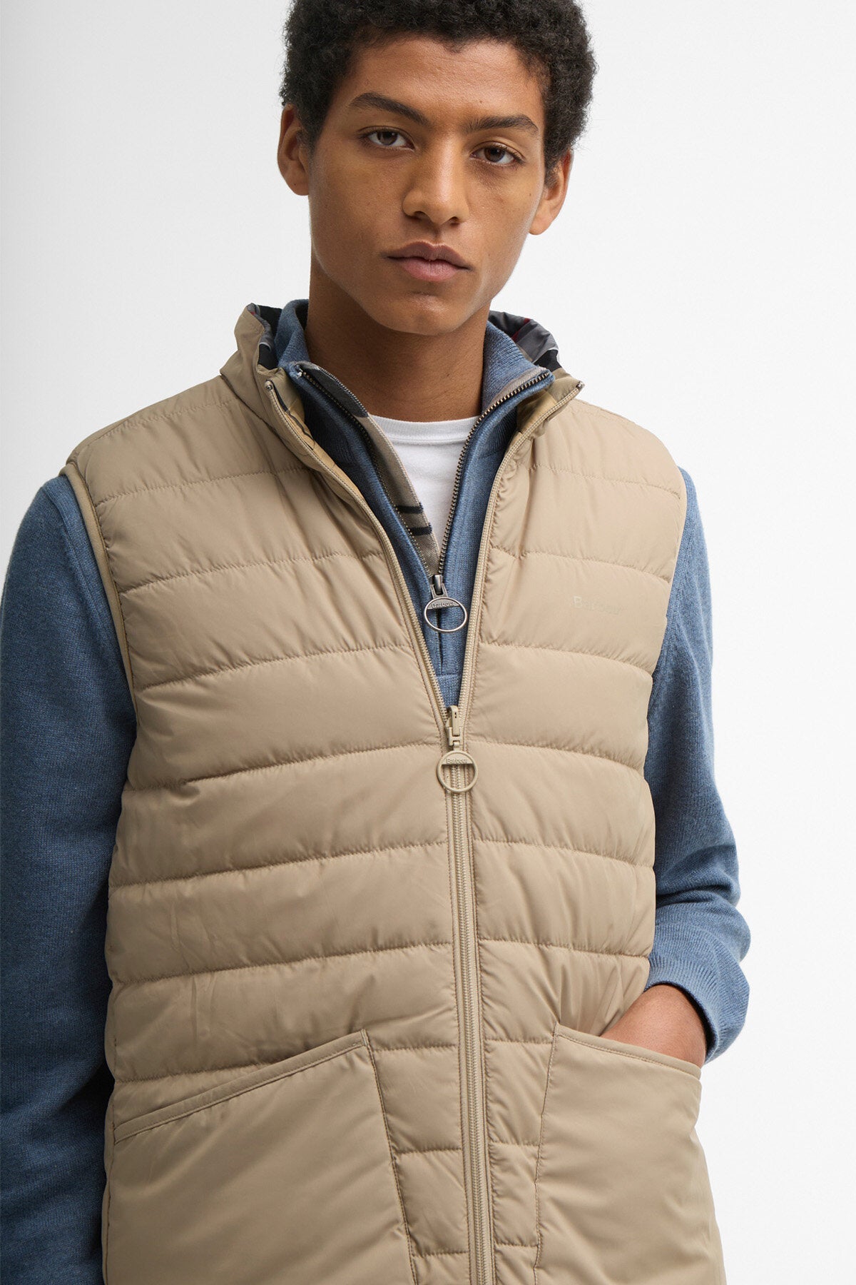 Reversible Tartan Puffer Gilet