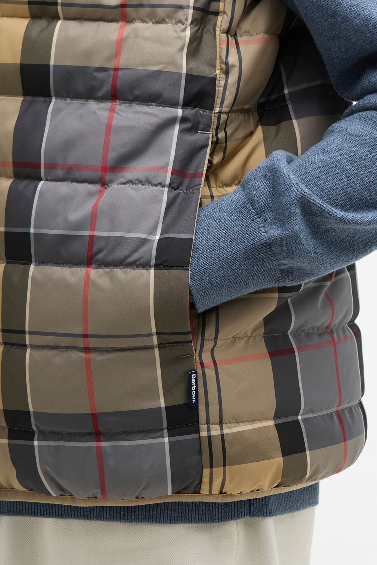 Reversible Tartan Puffer Gilet
