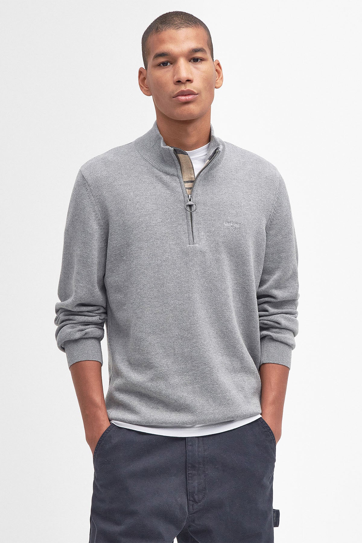 Cotton Half Zip Sweater
