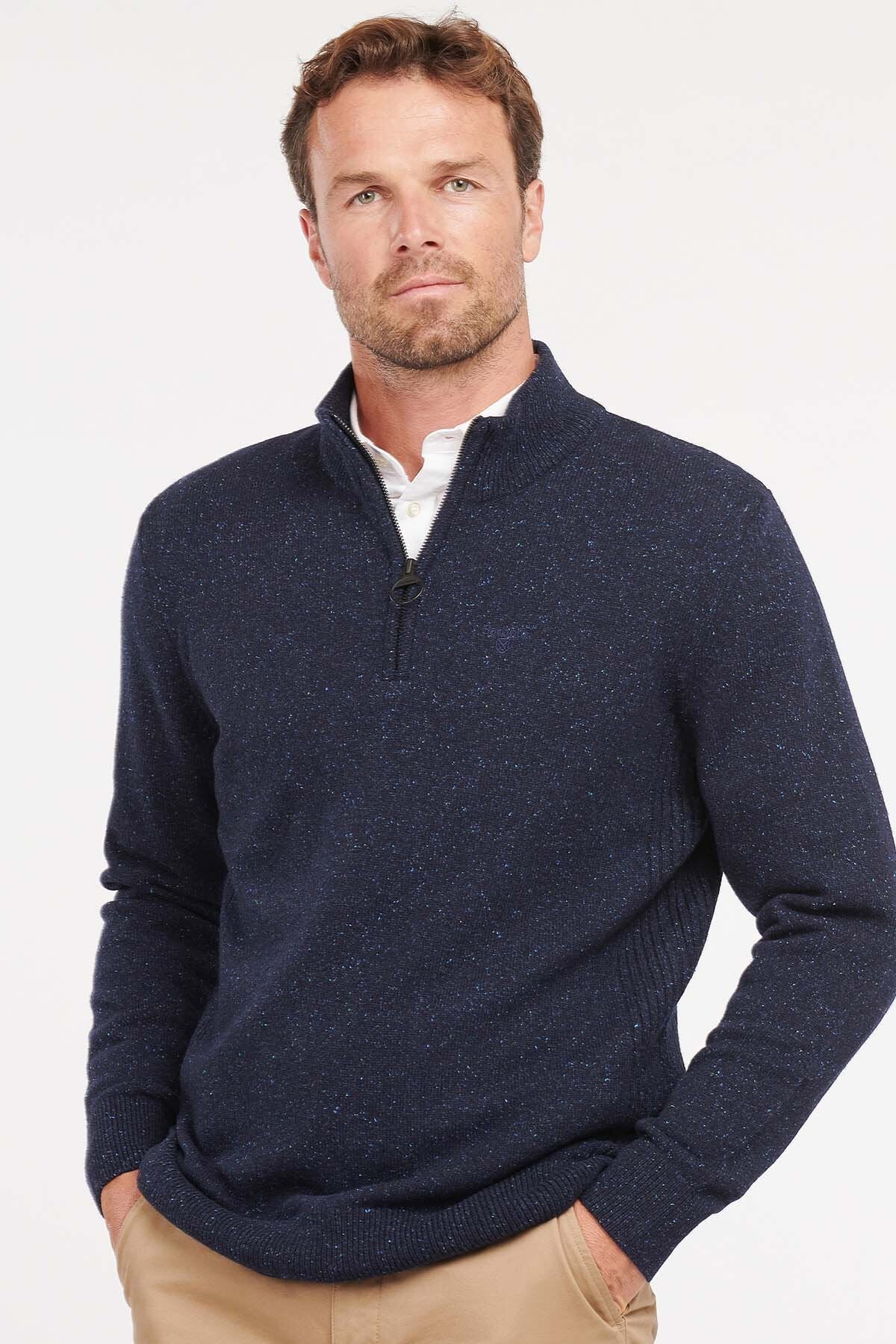 Essential Tisbury Strickpullover mit halbem Reißverschluss