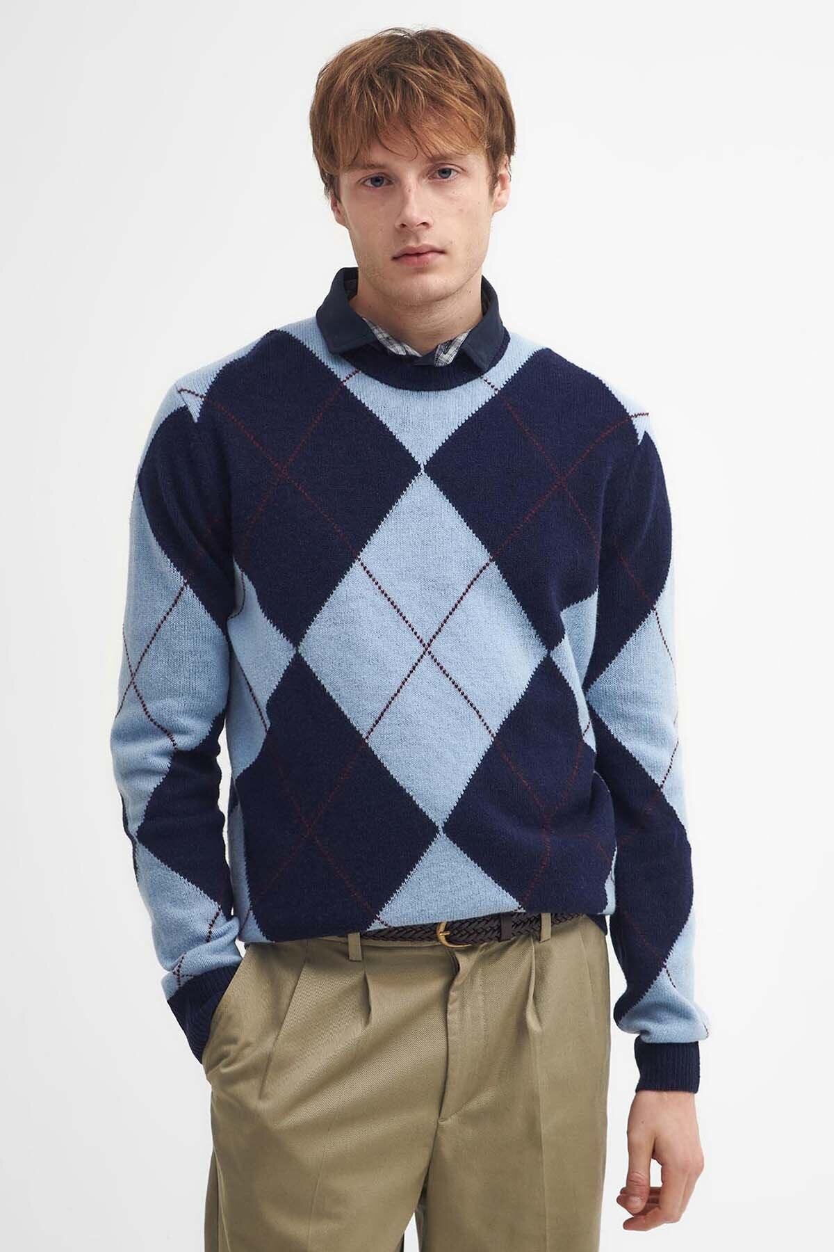 Sutherwell Argyle Pullover mit Rundhalsausschnitt