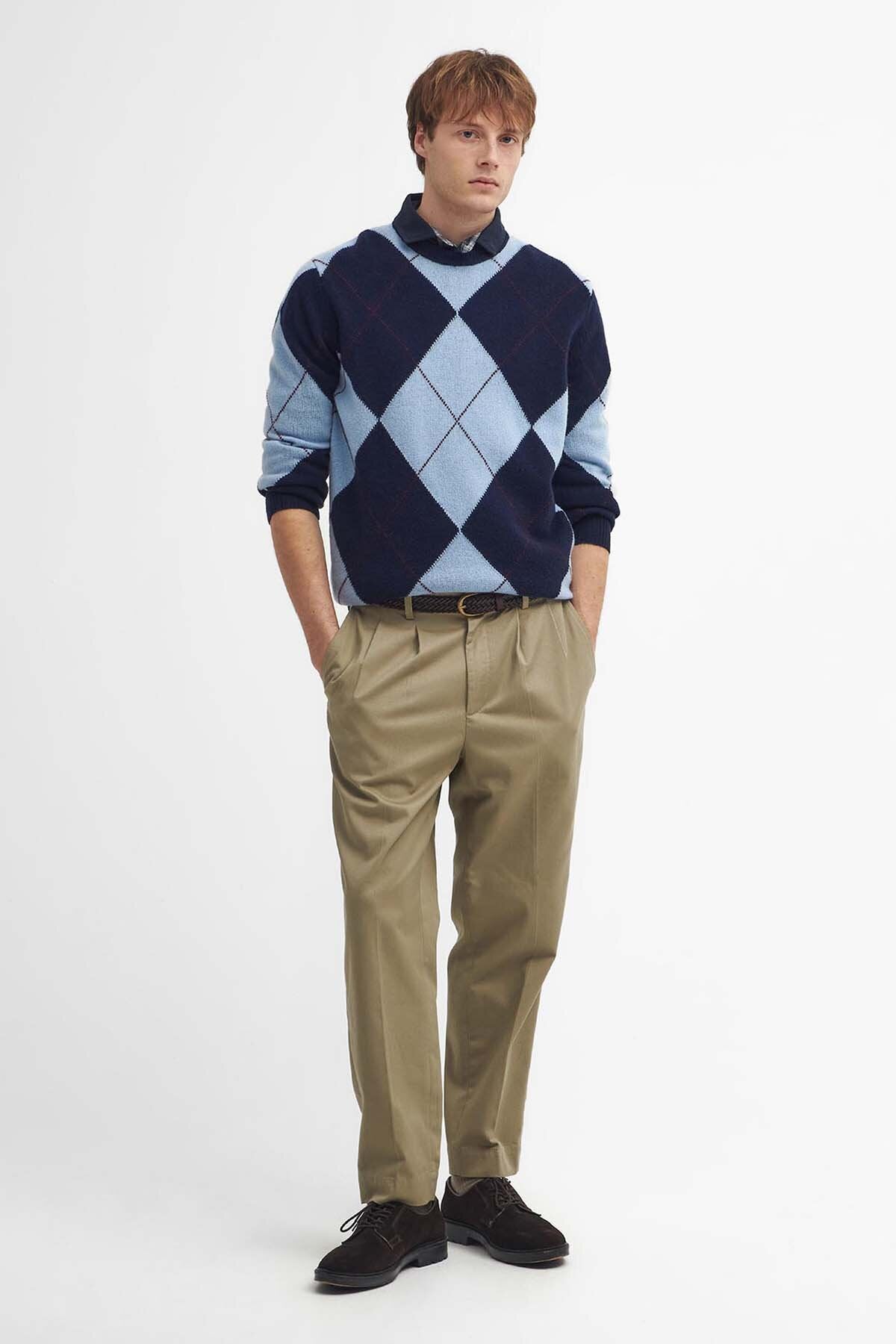 Sutherwell Argyle Pullover mit Rundhalsausschnitt