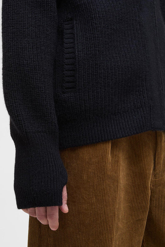 Garthman Knitted Zip-Up Jumper