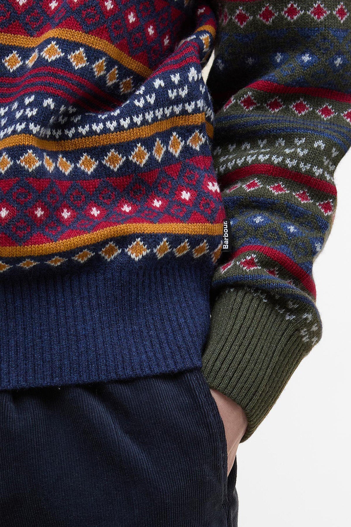 Patchwork Fair Isle Crew Neck Jumper