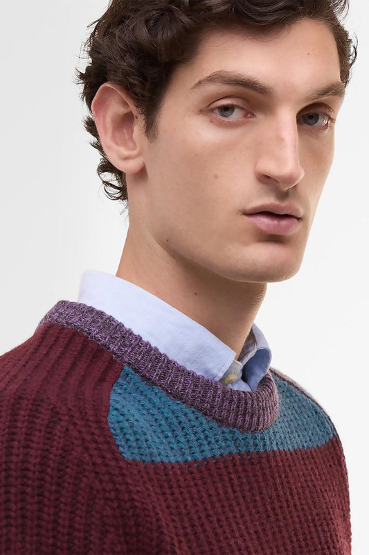 Paul Smith loves Multi Striped Crew Neck Jumper
