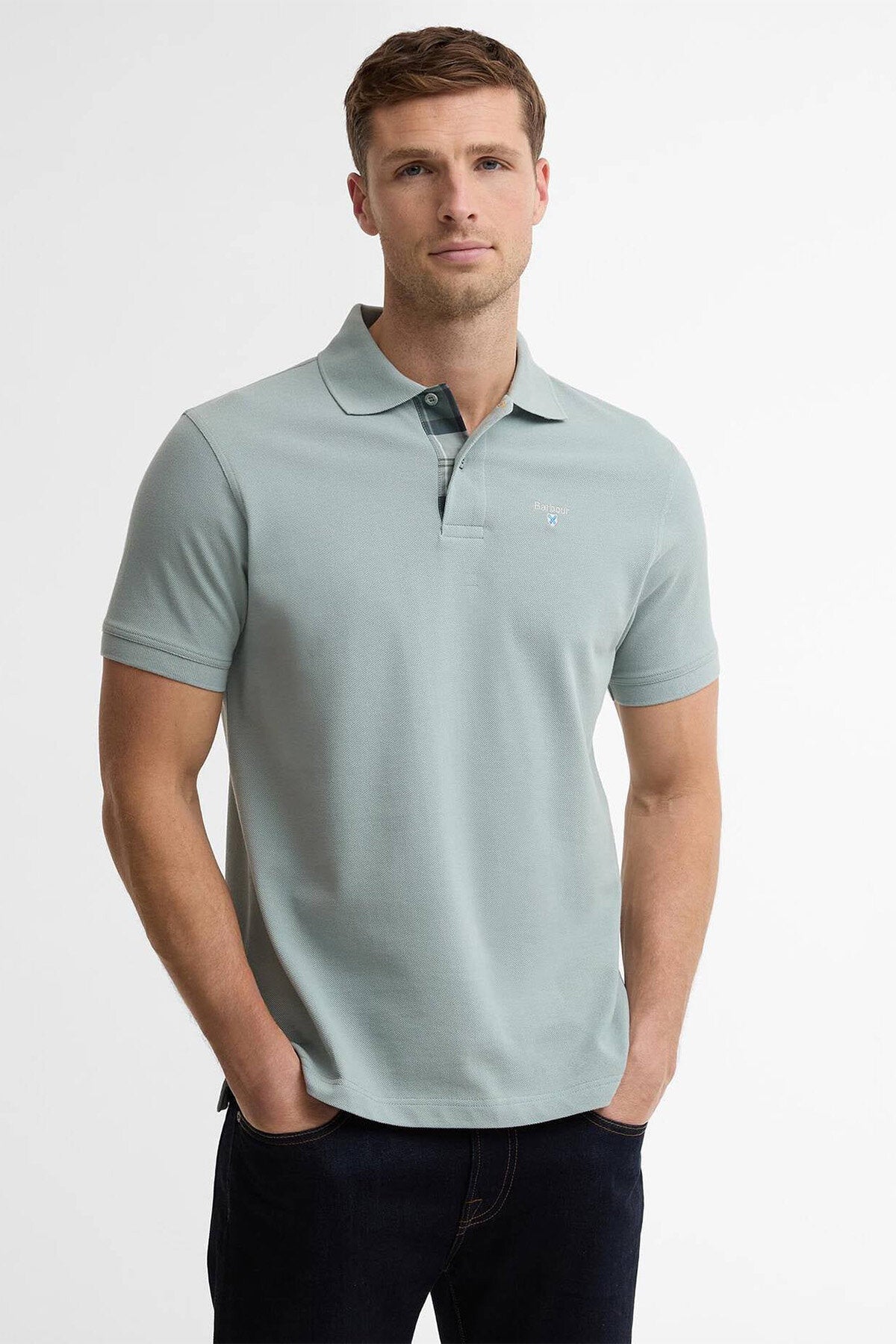 Polo-Shirt aus Tartan-Piqué
