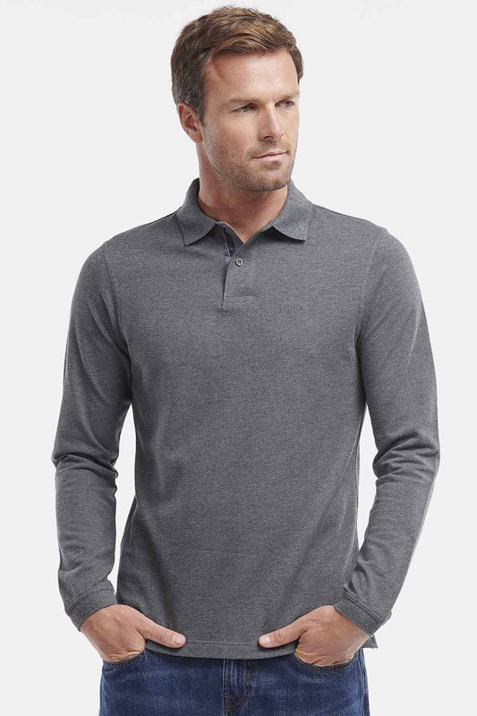 Essentielles Langarm-Poloshirt
