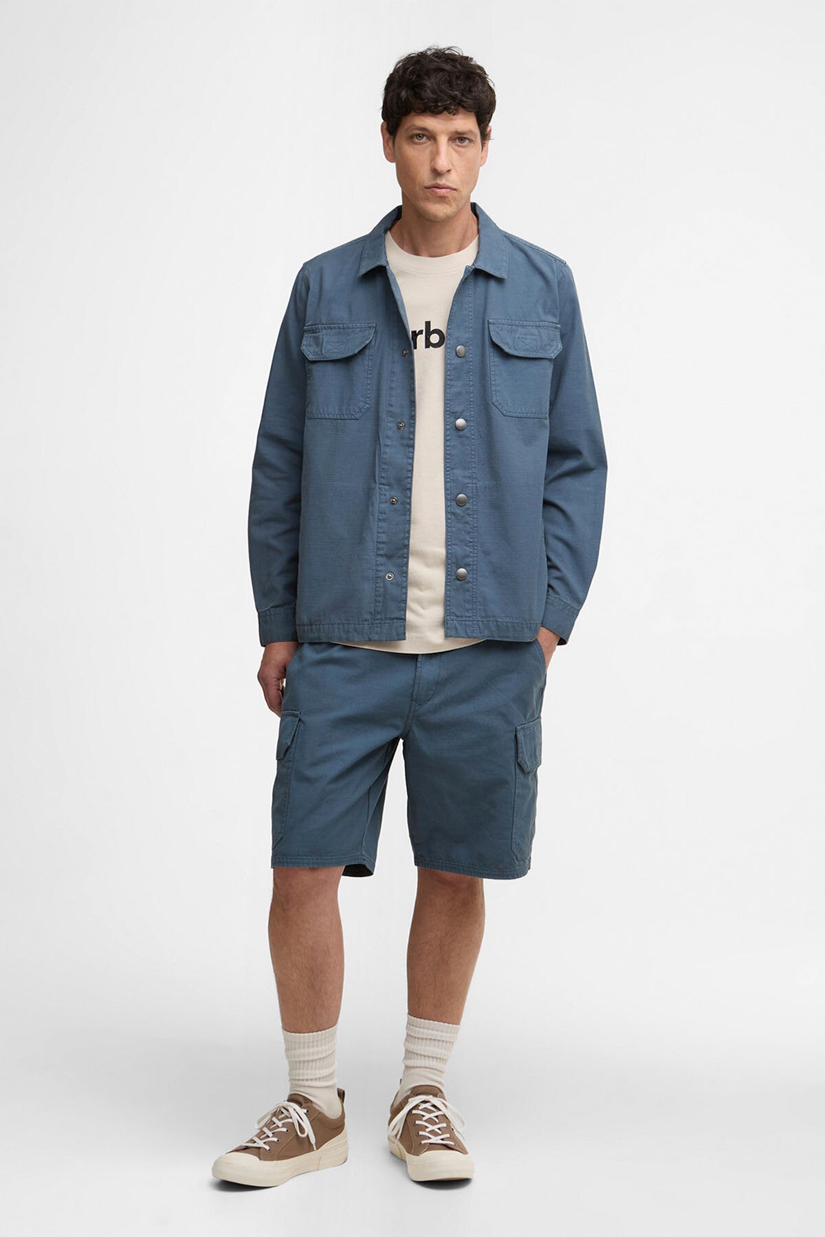 Draftmen Baumwoll-Slub-Overshirt