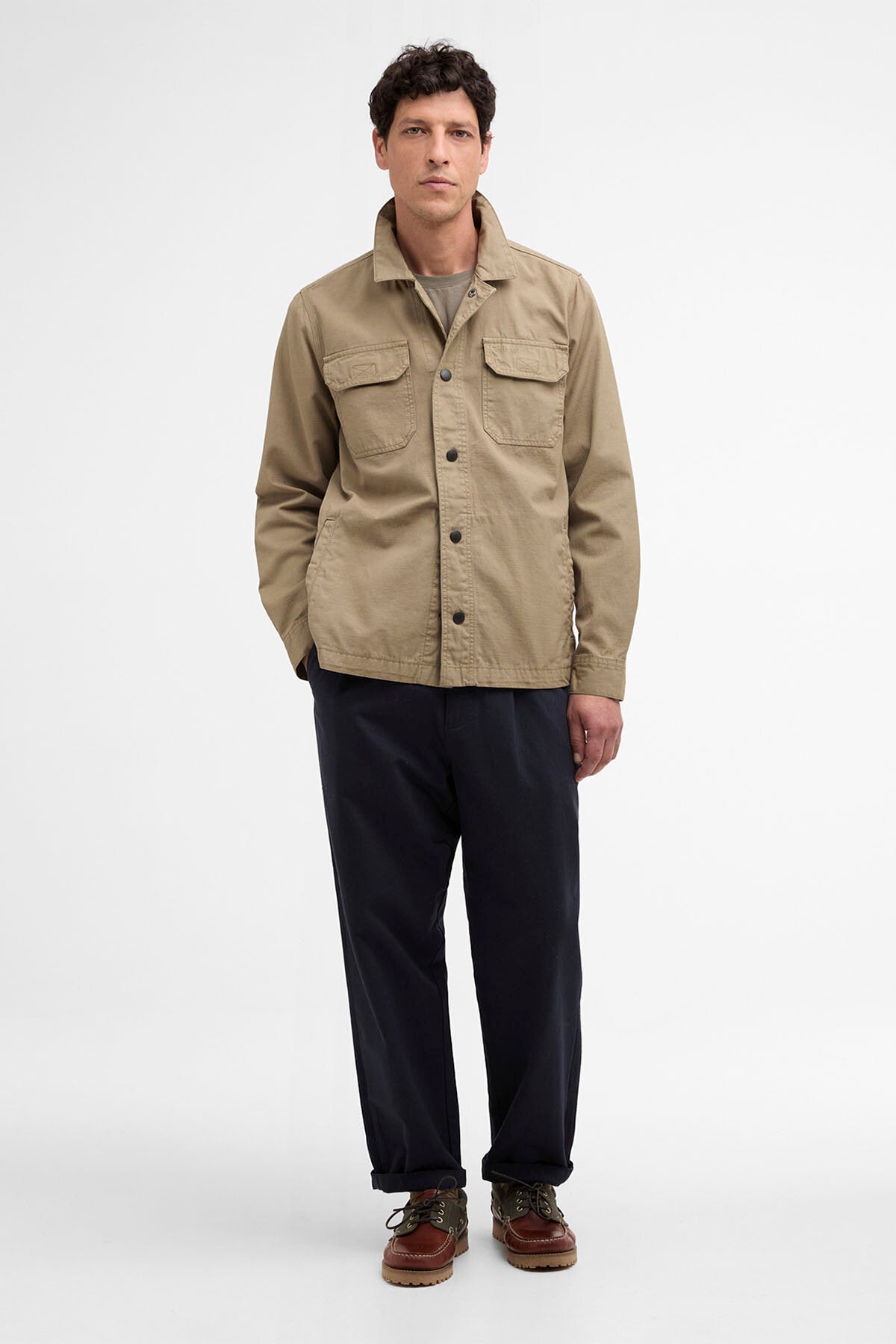 Draftmen Baumwoll-Slub-Overshirt