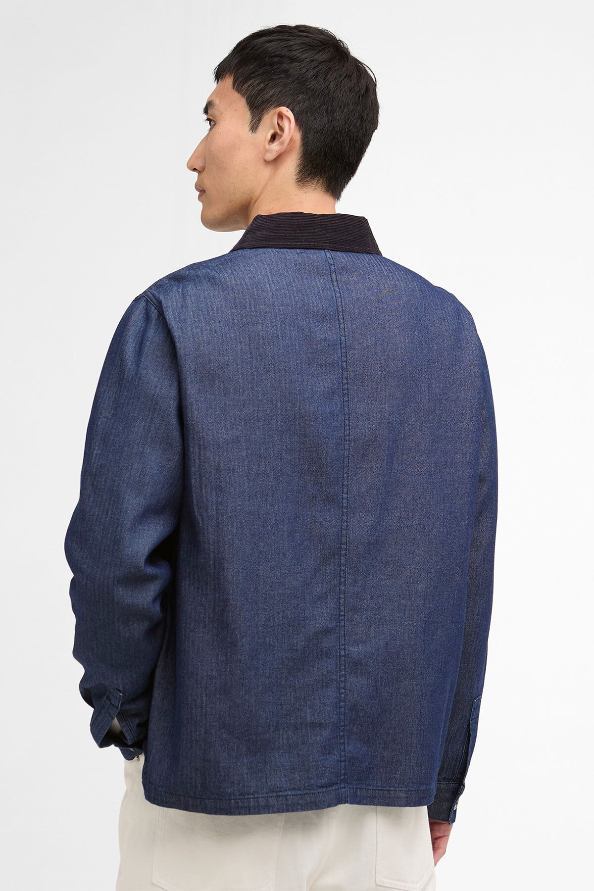 Piligan Fischgrät-Denim-Overshirt