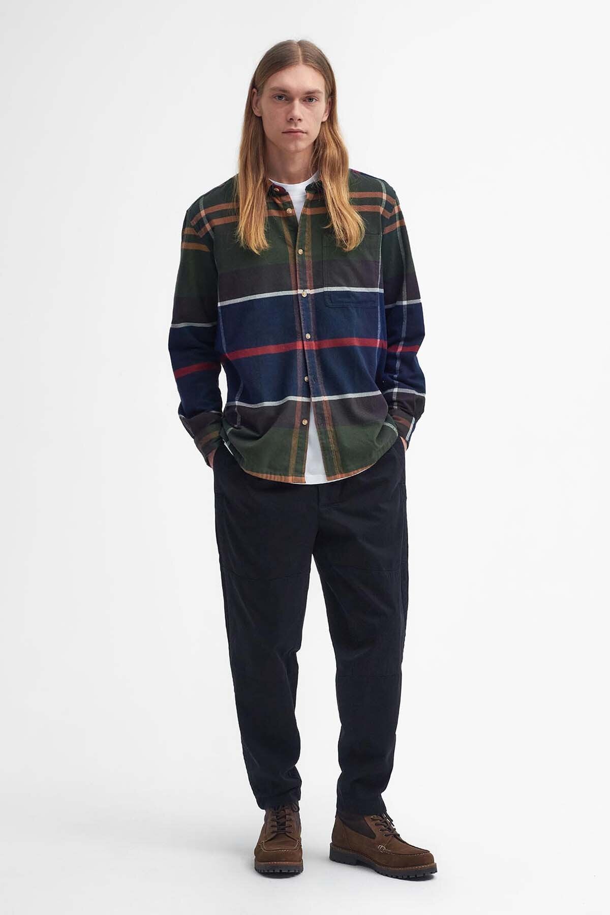 Bushlane Oversized Langarm-Karohemd